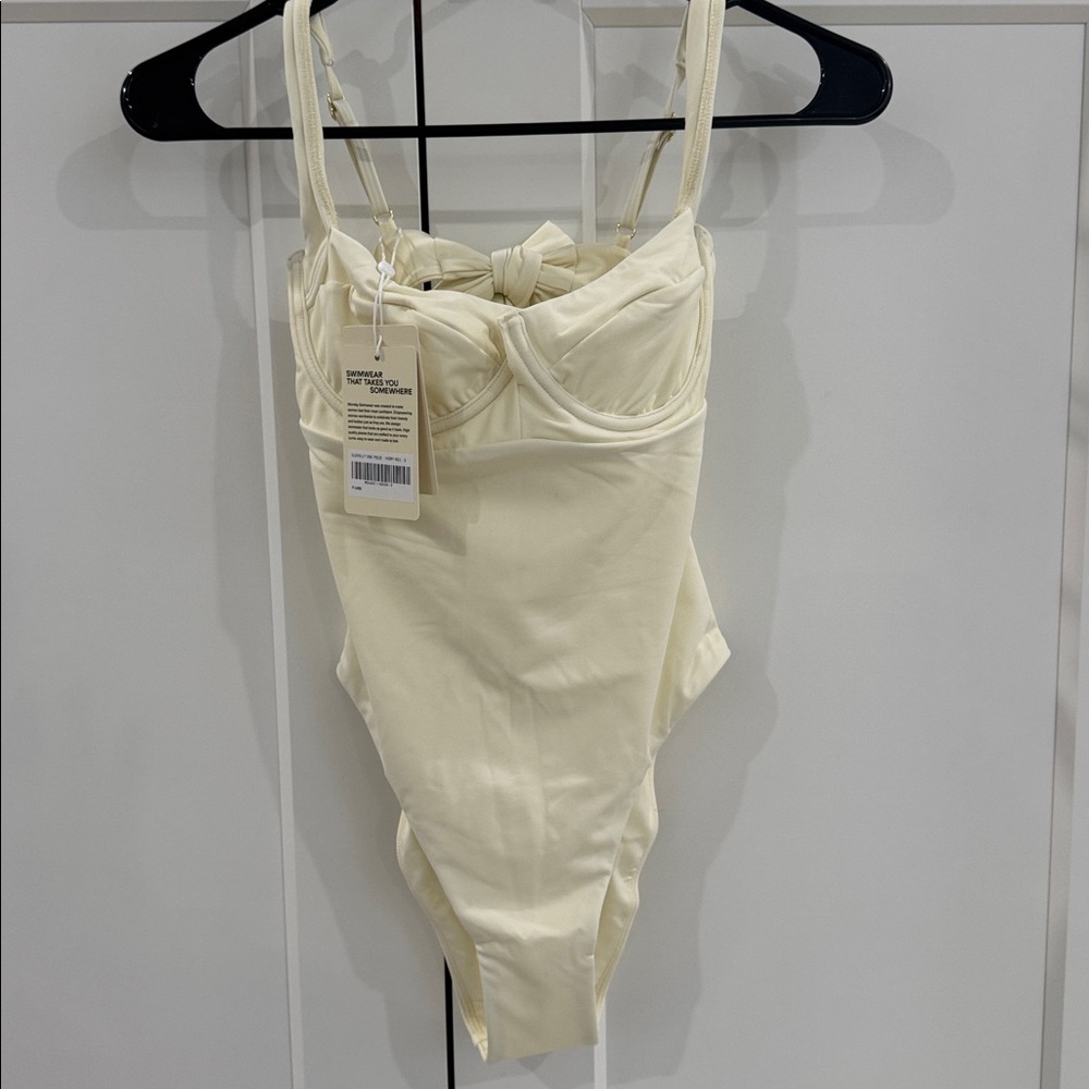 NWT Monday Swimwear Ivory Bodysuit